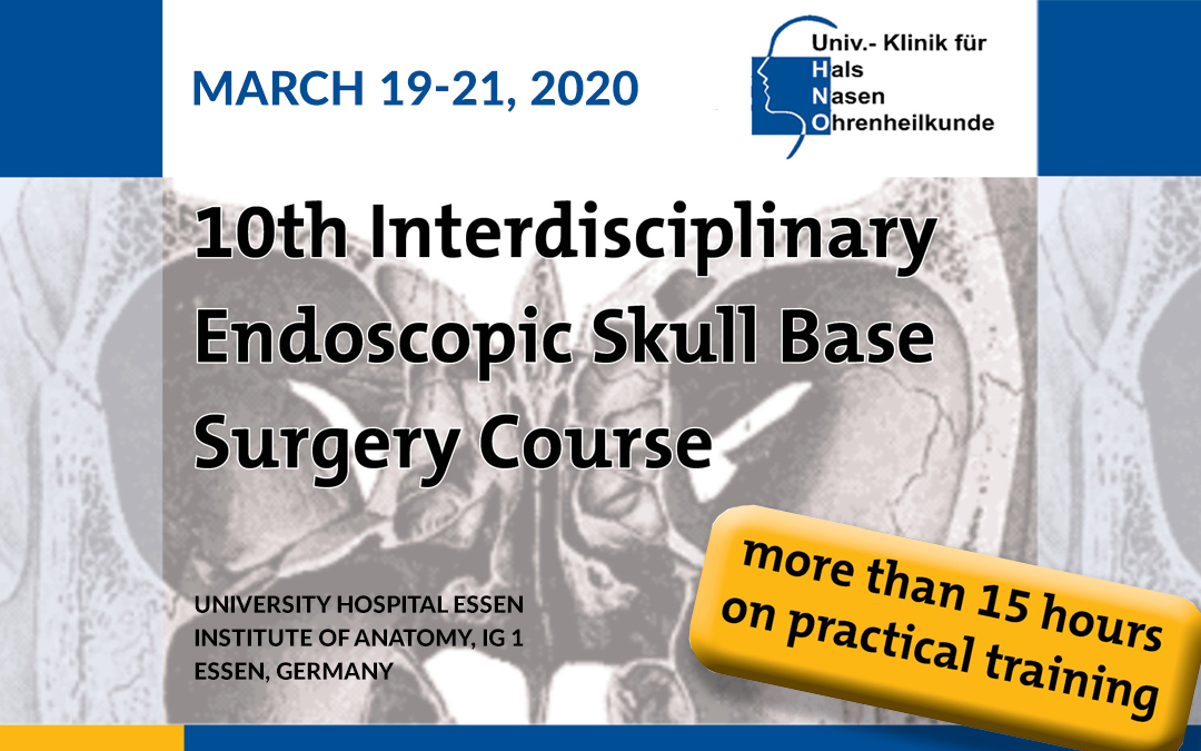 10th Interdisciplinary Endoscopic Skull Base Surgery Course